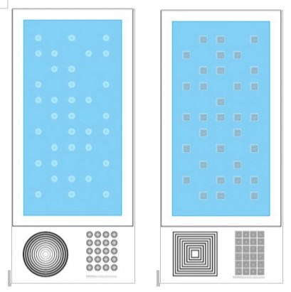 Mesh-patterned stickers